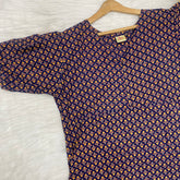 Frock Feeding Nighty, Free Size, Ankle Length, Tie-Up, Puff Sleeve Sleepwear in Softest Cotton Fabric (Bra Size 34"-38" | 50”-52″ length)